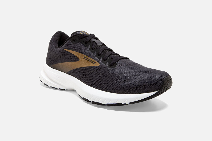 Brooks Launch 7 Road Running Shoes Mens - Black/Gold - GTRWE-1560